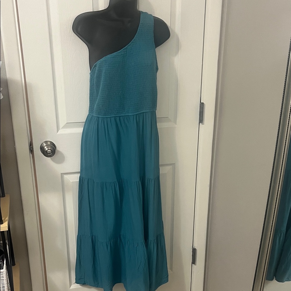 Zestt Teal Asymmetrical Dress